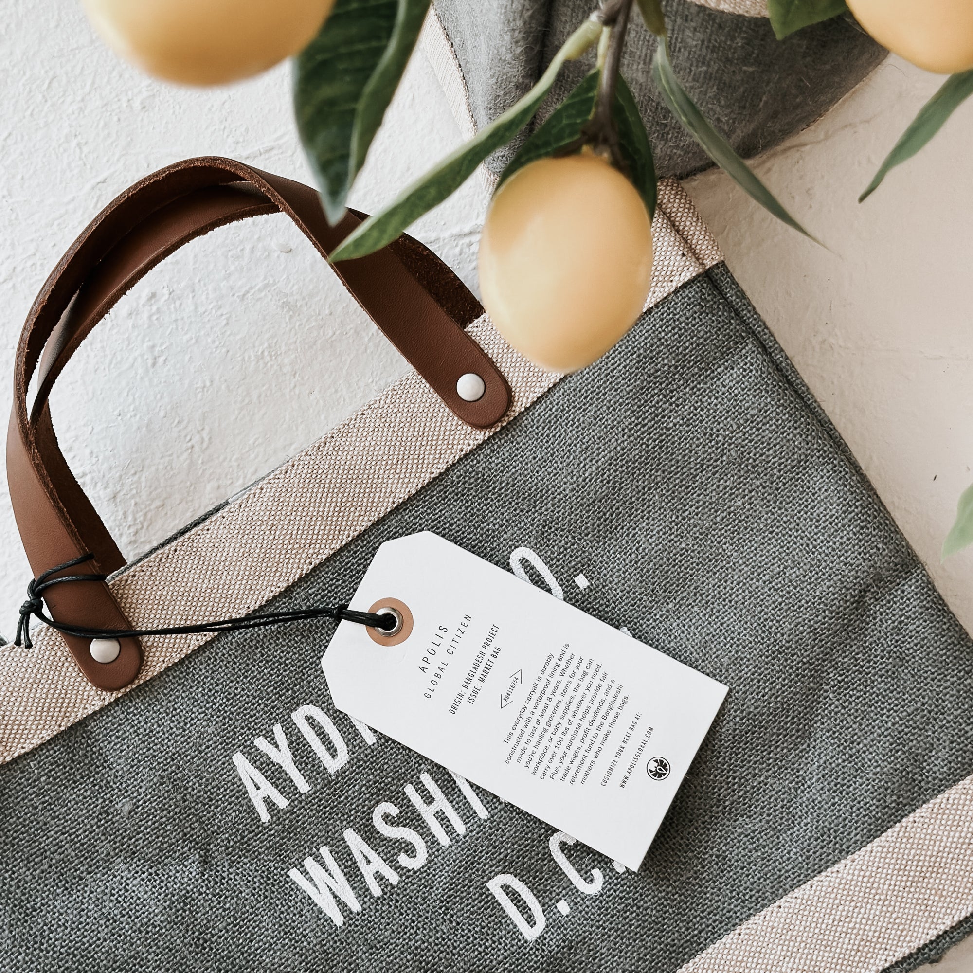 AYDRY & Co. x APOLIS MARKET BAG - GRAY