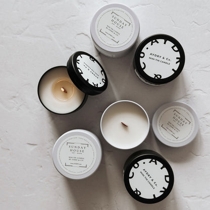 AFTERNOON TEA MINI TIN CANDLE - SUNDAY HOUSE