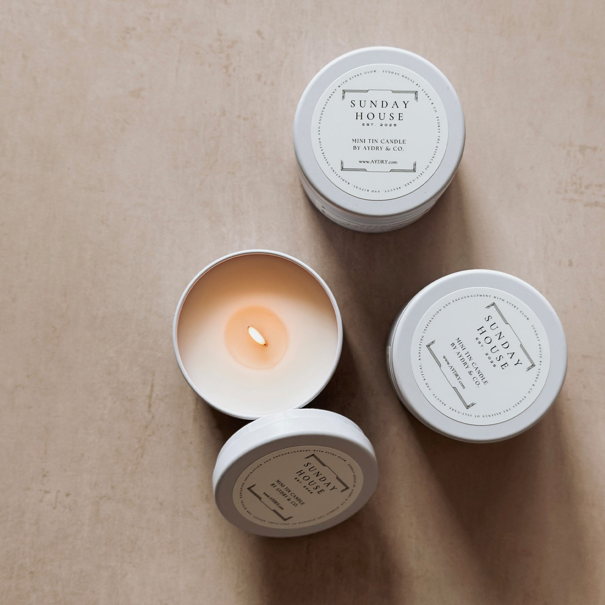 AFTERNOON TEA MINI TIN CANDLE - SUNDAY HOUSE